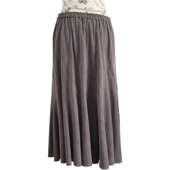 Midi Grey trumpet fit and flare skirt - Picture 2 of 4